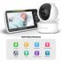 Monitor de bebé de 5 pulgadas con cámara SM650, monitor de vídeo portátil para madre e hijo