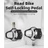 ROCKBROS SPD-SL-pedales autoblocantes para bicicleta de carretera, aleación de aluminio ultraligera, 2 rodamientos sellados