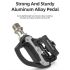 ROCKBROS SPD-SL-pedales autoblocantes para bicicleta de carretera, aleación de aluminio ultraligera, 2 rodamientos sellados