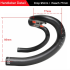 Manillar totalmente de carbono TOSEEK 400-440mm31,8mm Manillar de bicicleta de carretera sin rosca integrado carreras Drop Bikes Bar accesorios de bicicleta