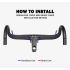 TOSEEK TR5500 bicicleta de carretera vástago de fibra de carbono integrado manillar de bicicleta ultraligero 28,6mm accesorios de piezas de ciclismo