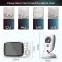 VB603 Video Baby Monitor 2.4G Madre Niños Audio bidireccional Cámaras de vigilancia de visión nocturna