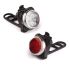 Luz de bicicleta recargable USB HJ-030 3 LED 4 Modos Impermeable Blanco / Rojo Bike Front Light
