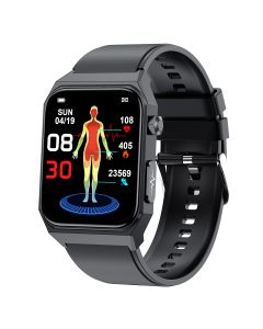E530 Reloj inteligente de glucosa en sangre ECG  PPG Frecuencia cardíaca Presión arterial IP68 Reloj inteligente a prueba de agua