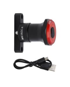 MEROCA MX2 Sensor inteligente Luz trasera de freno Luz de bicicleta de montaña Luz de carga USB Bicicleta de carretera Luz trasera de conducción nocturna