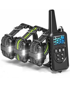 2019 Nuevo 800m Electric Dog Collan Colllar Mascotas Control remoto impermeable recargable con pantalla LCD para todos los collares de tope de corteza