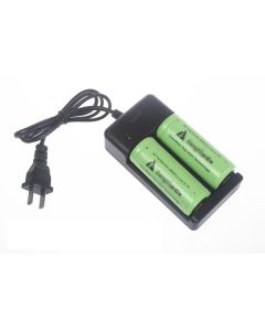 Cargador de batería para dobles 18650/26650 baterías recargables (AC 100 ~ 240V)