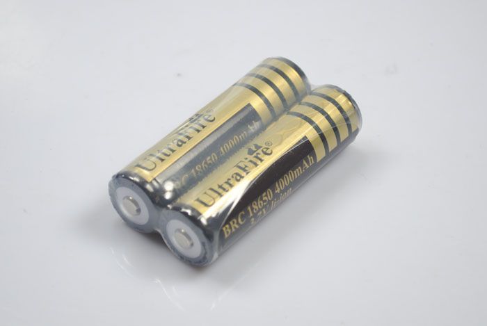 UltraFire BRC 4000MAH 3.7V 18650 Batería recargable de iones de litio (1 par)