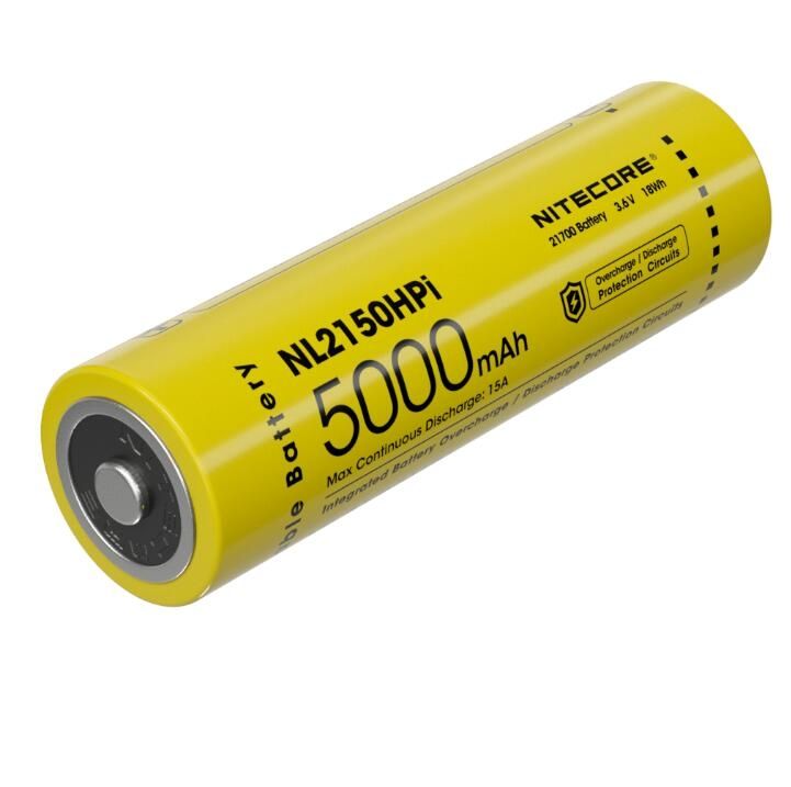Nitecore NL2150HPI 5000mAh 3.6V 18WH 21700 Batería recargable de iones de litio