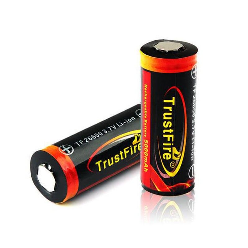Trustfire TF 26650 3.7V 5000mAh Batería recargable protegida de Li-ion 1pcs