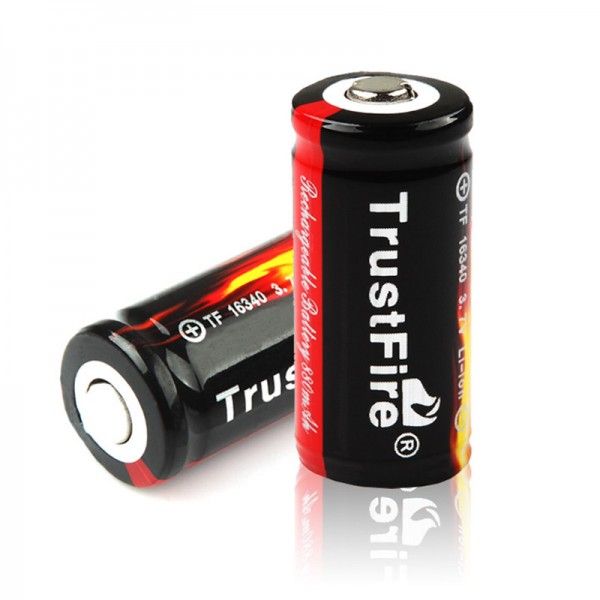  Trust Fire 16340 / CR123A 3.7V 880mAh Batería de ion litio protegido recargable