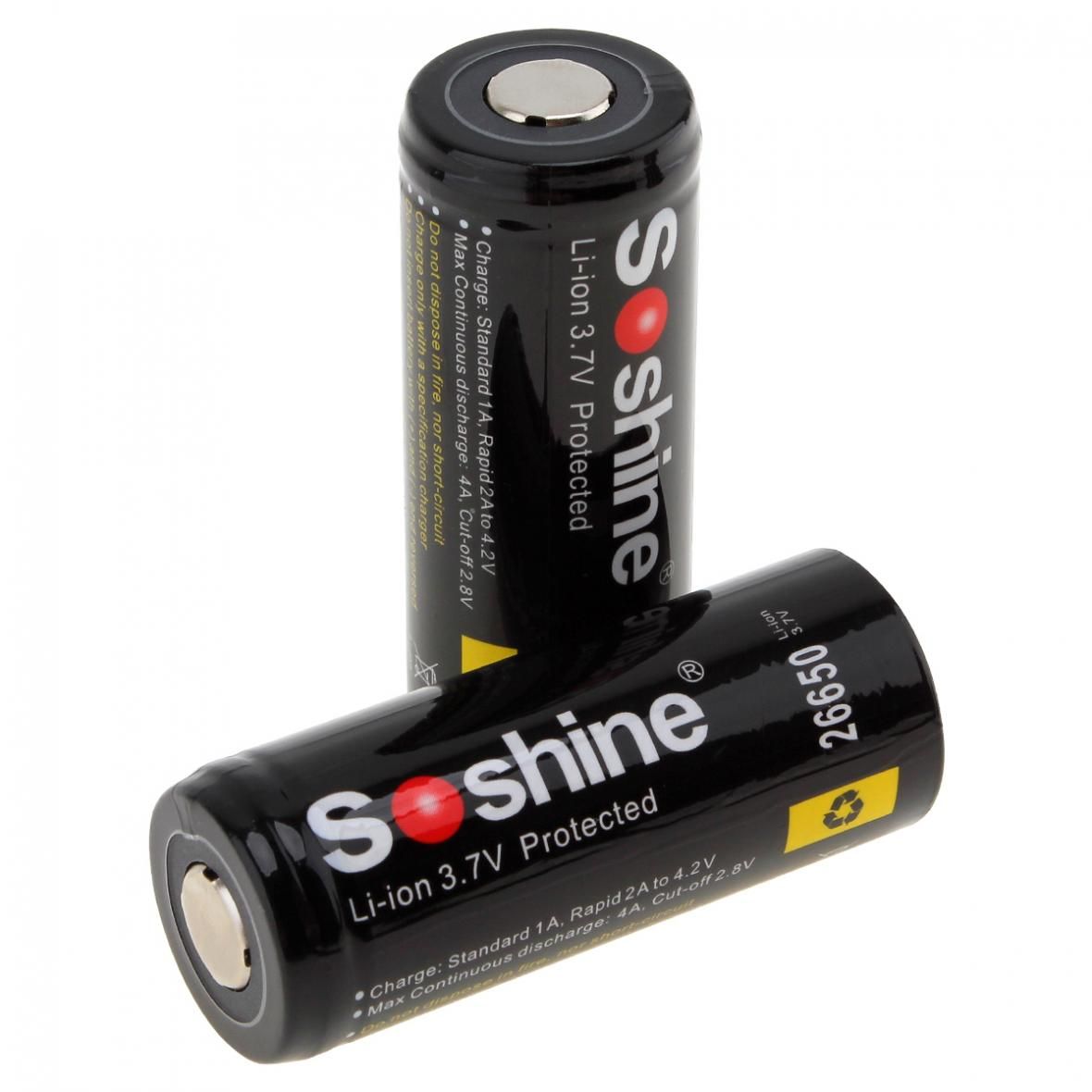 SOSHINE 26650 5500mAh 3.7V batería recargable-2