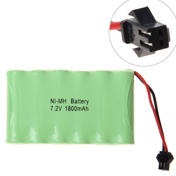 Batería recargable con enchufe SM Ni-MH de 7,2 V AA y 1800 mAh