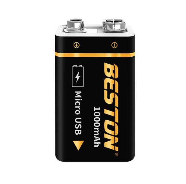 Beston 9V 1000mAh micro USB li-ion batería recargable 6F22 batería usb para RC helicóptero modelo micrófono juguete